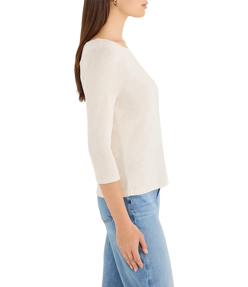 NIC + ZOE Ballet Boat Neck 3/4 Sleeve Tee