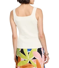 NIC + ZOE Bubble Knit Square Neck Sleeveless Tank