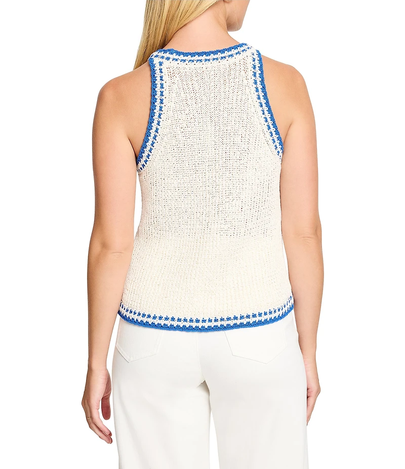 NIC + ZOE Coastline Knit Round Neck Sleeveless Tank