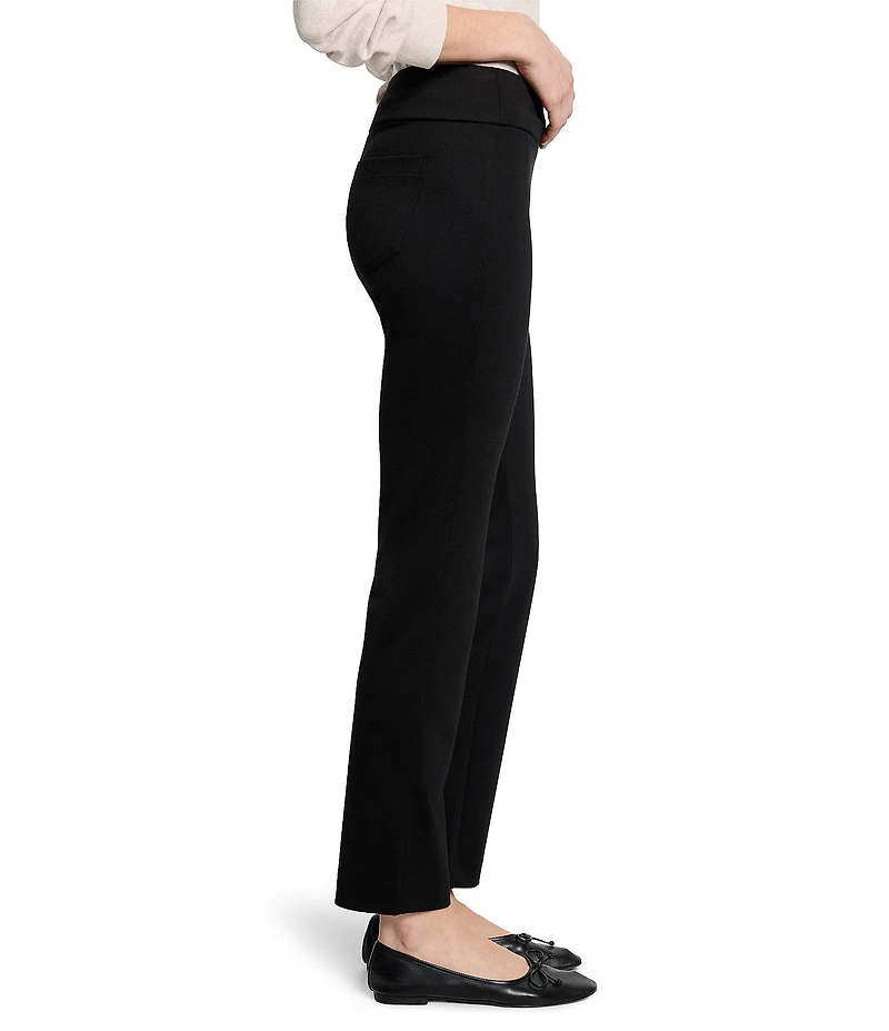 NIC + ZOE Copley Drapey Ponte Slim Straight Pants
