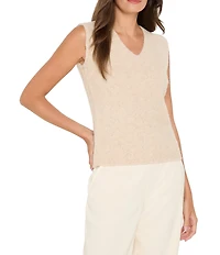 NIC + ZOE Cozy Lurex Nep V-Neck Sleeveless Tank