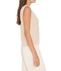 NIC + ZOE Cozy Lurex Nep V-Neck Sleeveless Tank