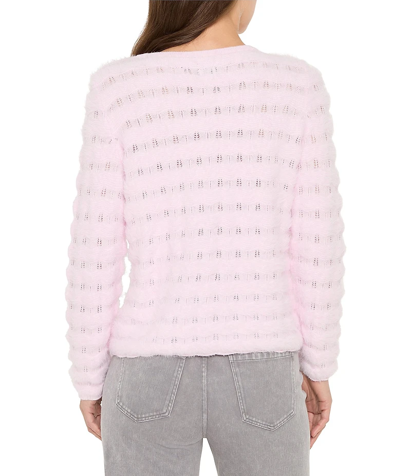 NIC + ZOE Cozy Waves Round Neck Long Sleeve Top