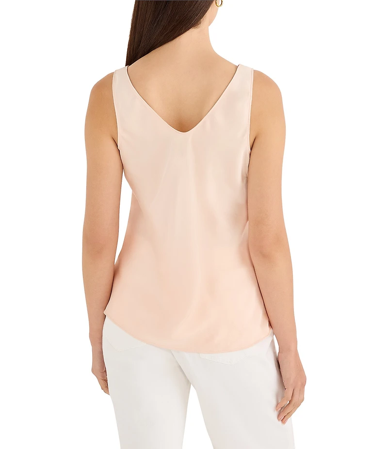 NIC + ZOE Day Gloss V-Neck Sleeveless Scoop Tank