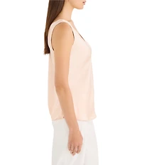 NIC + ZOE Day Gloss V-Neck Sleeveless Scoop Tank