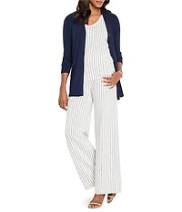 NIC + ZOE Destination Stripe V-Neck Sleeveless Coordinating Tank