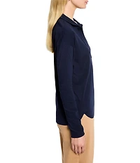 NIC + ZOE Easy Polo V-Neck Long Sleeve Top