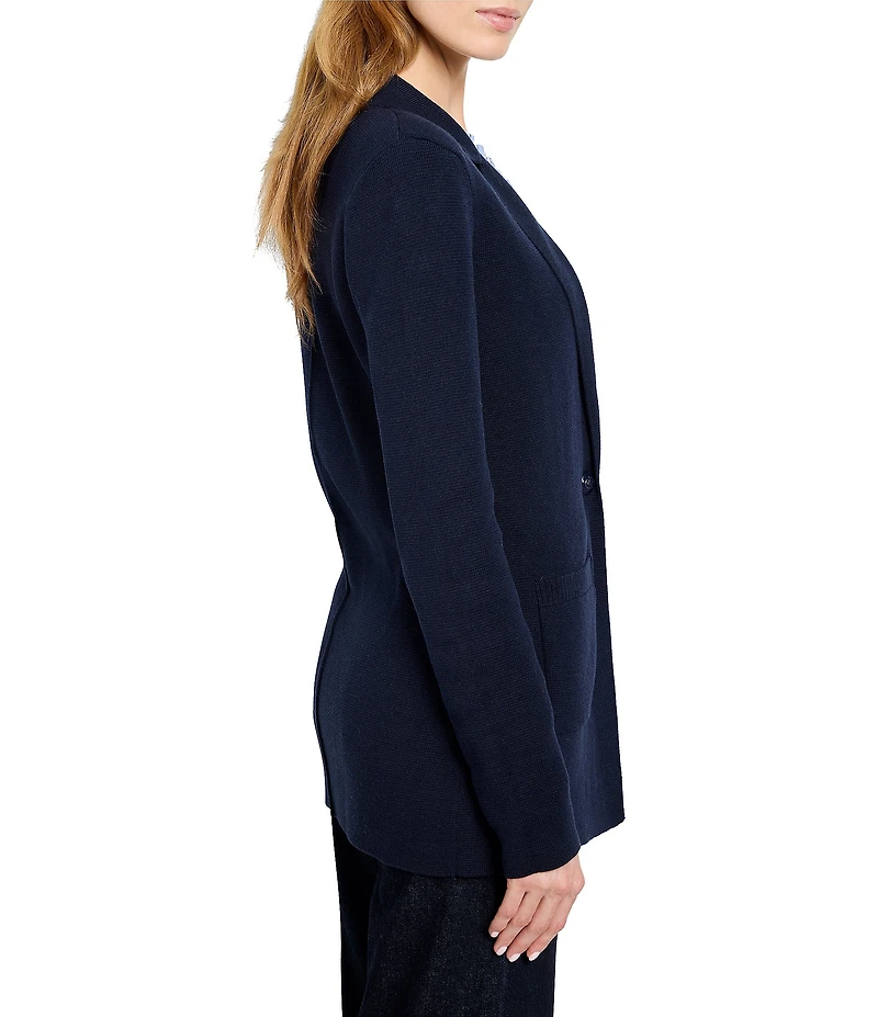 NIC + ZOE Elegant Knit Notch Lapel Long Sleeve Blazer