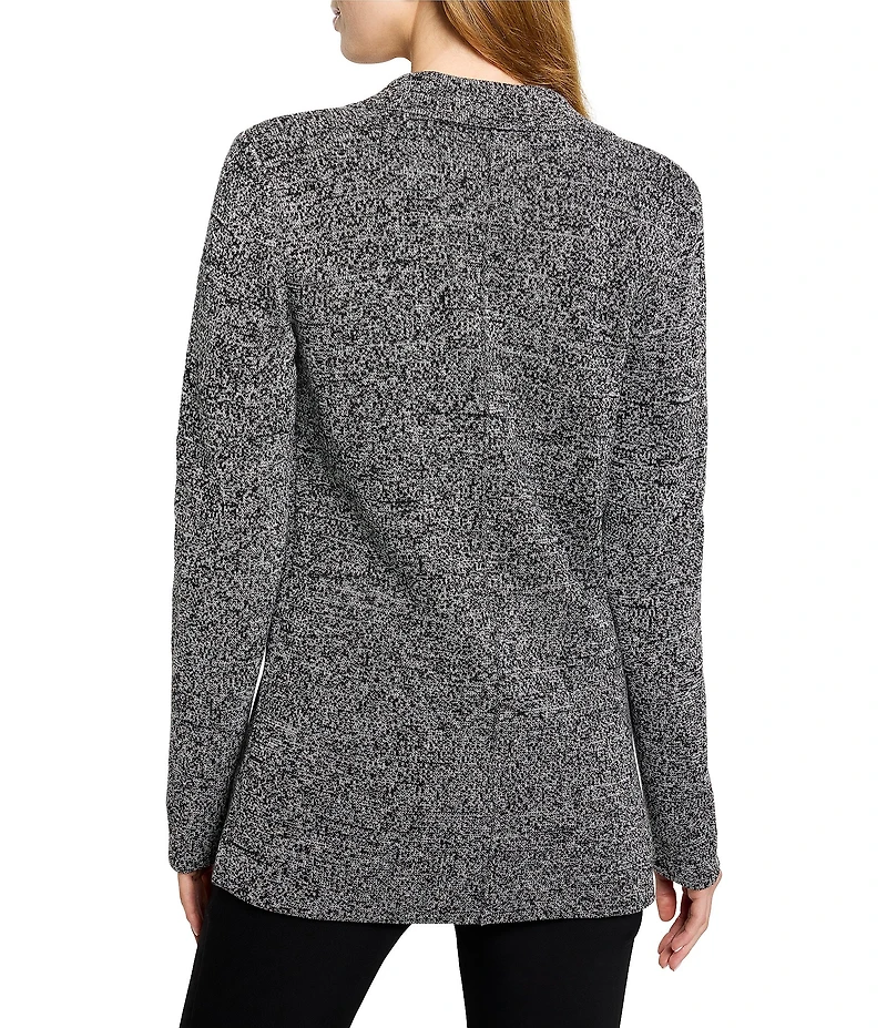 NIC + ZOE Elegant Mix Knit Notch Lapel Long Sleeve Blazer