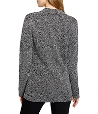 NIC + ZOE Elegant Mix Knit Notch Lapel Long Sleeve Blazer