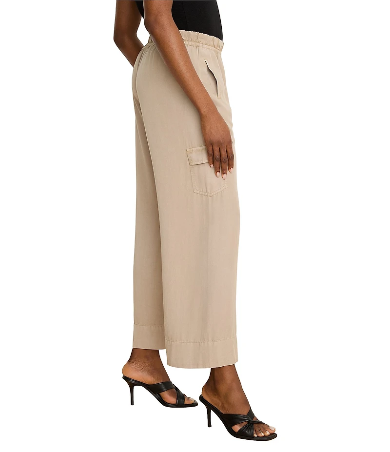 NIC + ZOE Eliot Drapey Cargo Elastic Waist Wide Leg Ankle Pants