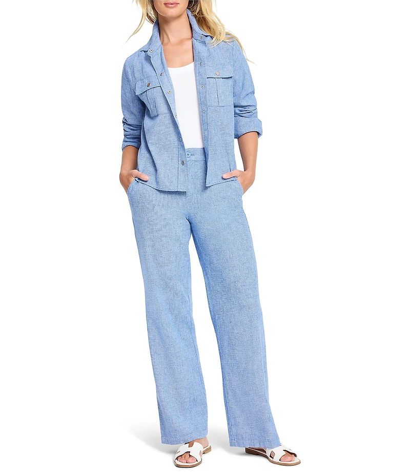 NIC + ZOE Eliot Linen Wide Leg Pants