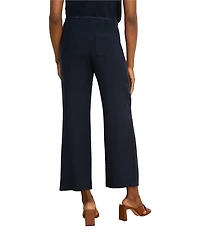 NIC + ZOE Eliot Rumba Linen-Blend Belted Wide-Leg Cropped Pant