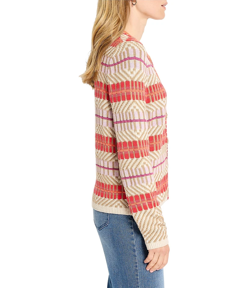 NIC + ZOE Energizer Knit Round Neck Long Sleeve Cardigan