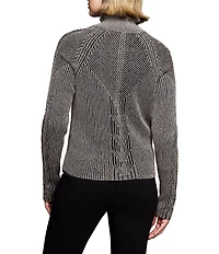 NIC + ZOE Engineered Stand Collar Long Sleeve Zip Cardigan