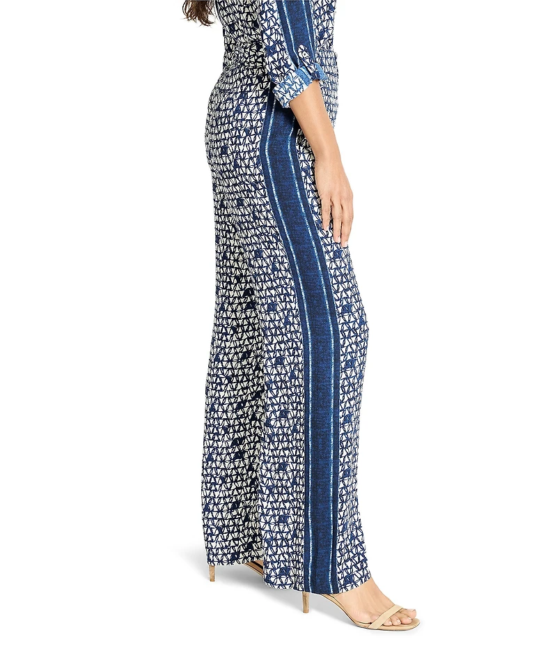 NIC + ZOE Etched Angles Wide Leg Coordinating Pants