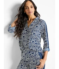 NIC + ZOE Etched Angles Wide Leg Coordinating Pants