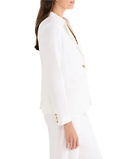 NIC + ZOE Eva Stretch Linen Peak Lapel Long Sleeve Blazer