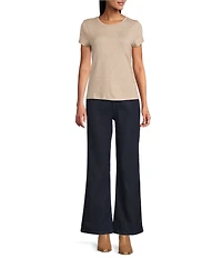 NIC + ZOE Everyday Sparkle Knit Round Neck Short Sleeve Tee