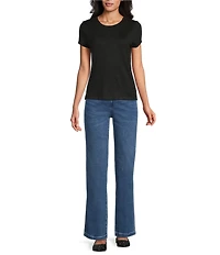 NIC + ZOE Everyday Sparkle Knit Round Neck Short Sleeve Tee