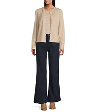 NIC + ZOE Everyday Sparkle Round Neck Long Sleeve Cardigan