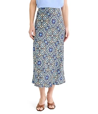 NIC + ZOE Filigree Tile A-Line Slip Skirt
