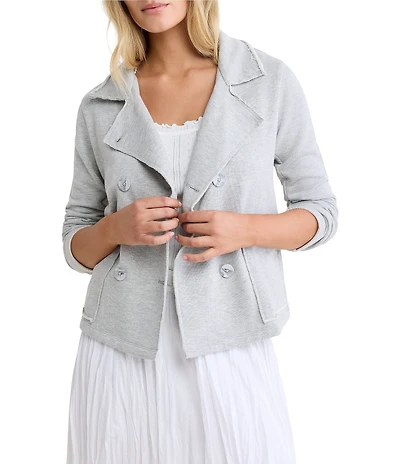 NIC + ZOE French Terry Notch Collar Long Sleeve Daily Jacket