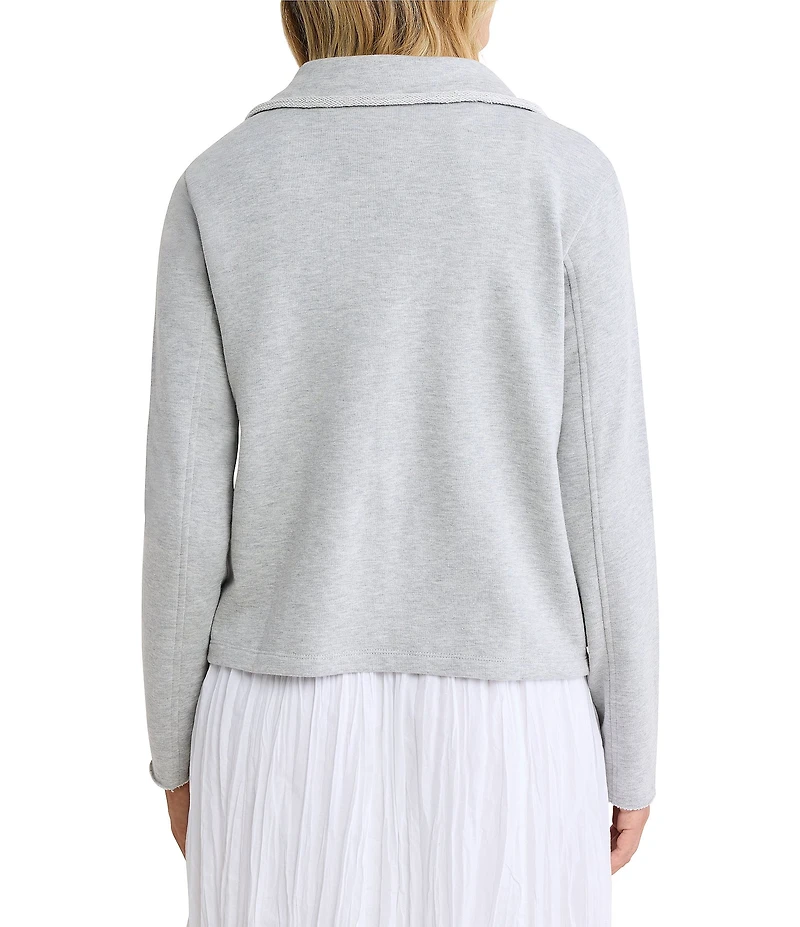 NIC + ZOE French Terry Notch Collar Long Sleeve Daily Jacket