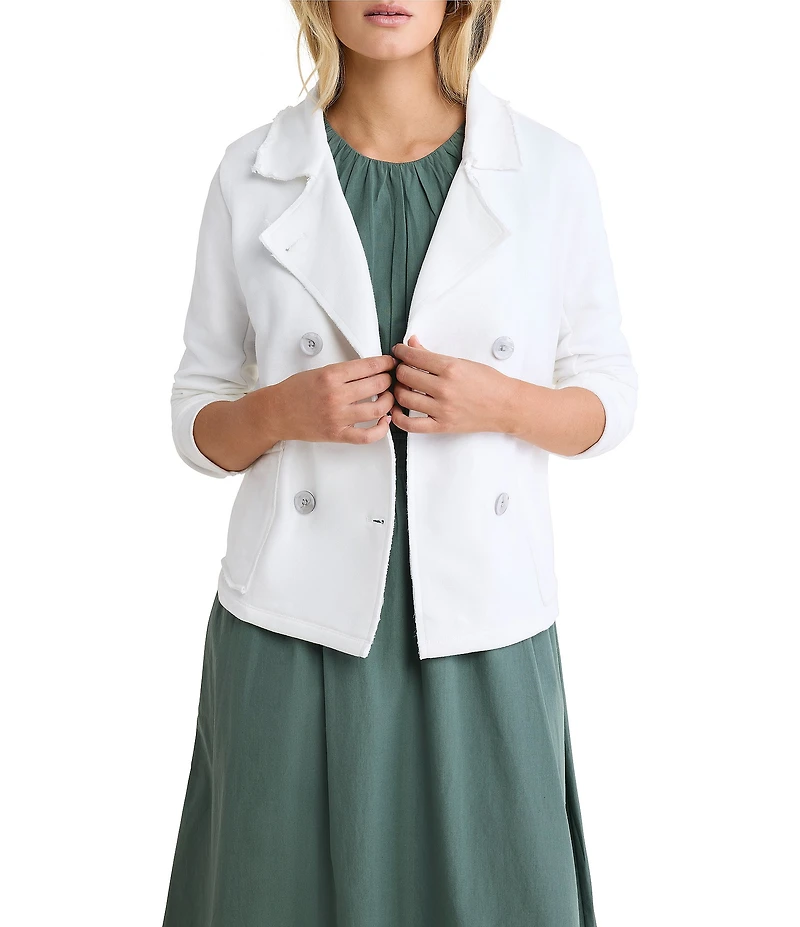 NIC + ZOE French Terry Notch Collar Long Sleeve Daily Jacket