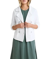 NIC + ZOE French Terry Notch Collar Long Sleeve Daily Jacket