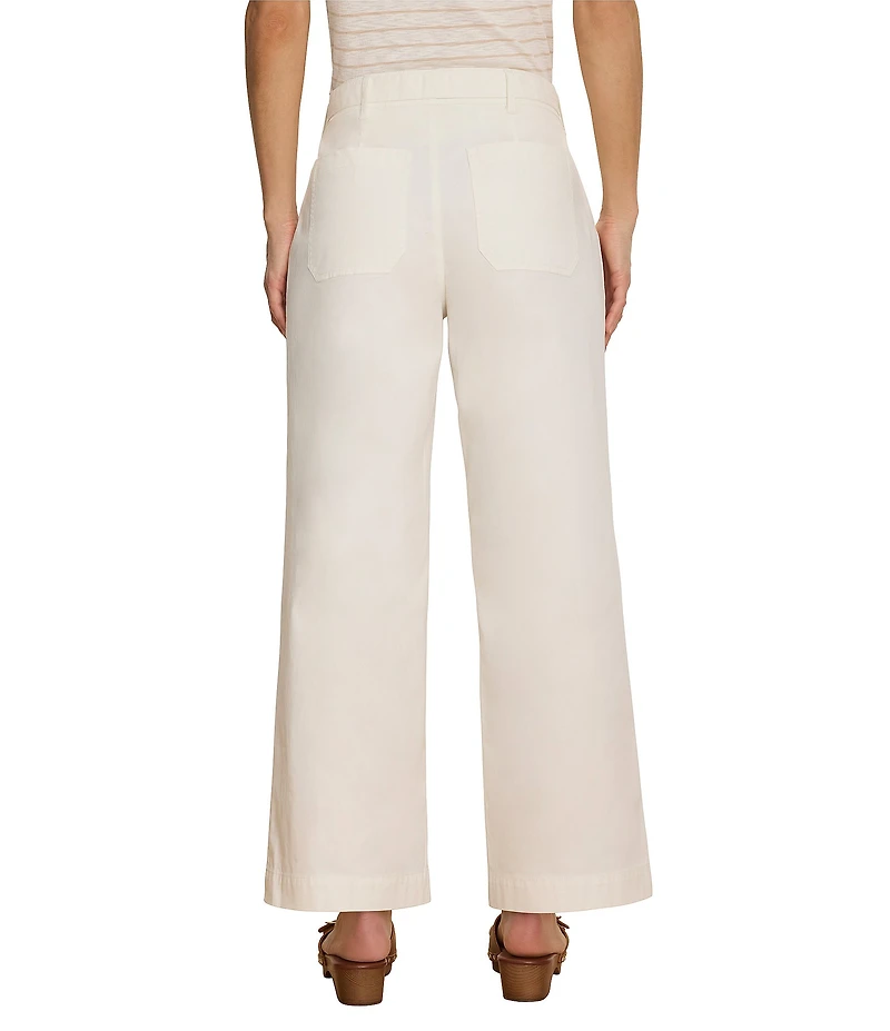NIC + ZOE Highland Stretch Cotton Twill Belted Wide-Leg Ankle Pants