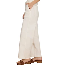 NIC + ZOE Highland Stretch Cotton Twill Belted Wide-Leg Ankle Pants