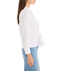 NIC + ZOE Iconic Tie Front 3/4 Sleeve Shirt