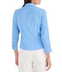NIC + ZOE Iconic Tie Front 3/4 Sleeve Shirt