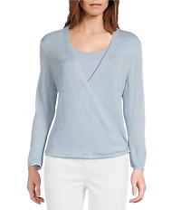 NIC + ZOE Jersey Knit V-Neck 3/4 Sleeve 4 Way Cardigan