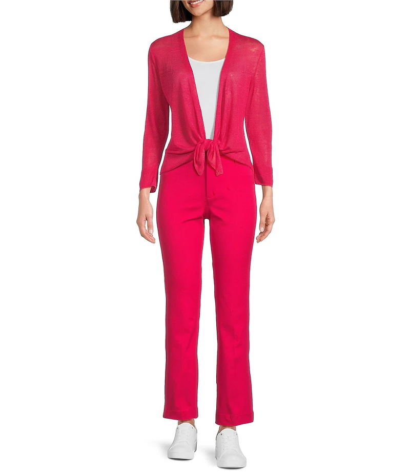 NIC + ZOE Jersey Knit V-Neck 3/4 Sleeve 4 Way Cardigan