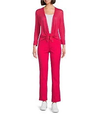 NIC + ZOE Jersey Knit V-Neck 3/4 Sleeve 4 Way Cardigan