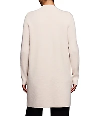 NIC + ZOE Juilette Cashmere Wool Blend Open Front Long Sleeve Coat