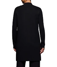 NIC + ZOE Juilette Cashmere Wool Blend Open Front Long Sleeve Coat