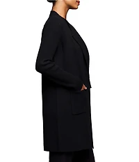 NIC + ZOE Juilette Cashmere Wool Blend Open Front Long Sleeve Coat