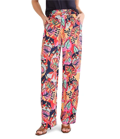 NIC + ZOE Kauai Garden Lenox Flat Front Wide Pant