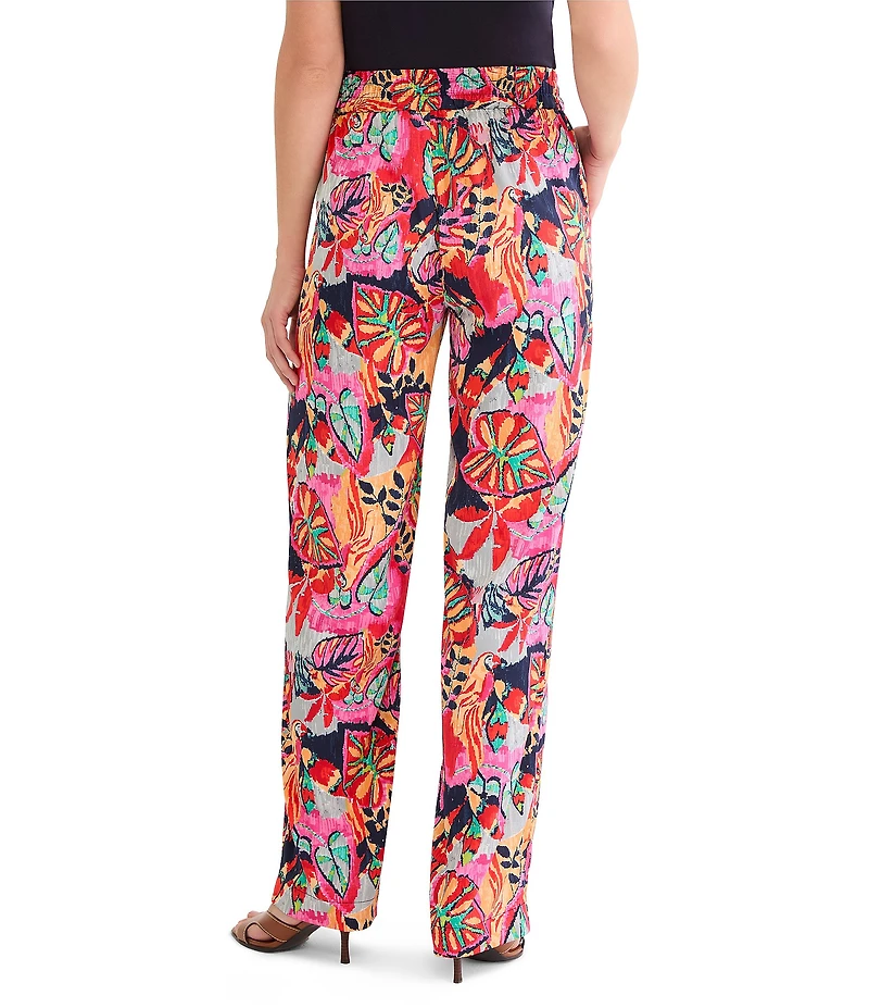 NIC + ZOE Kauai Garden Lenox Flat Front Wide Pant