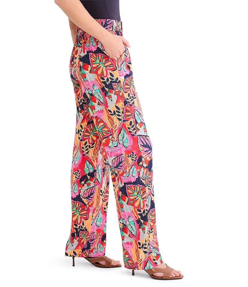 NIC + ZOE Kauai Garden Lenox Flat Front Wide Pant