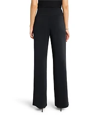 NIC + ZOE Knit Crepe Cummerbund Wide Leg Pants