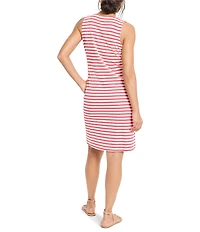 NIC + ZOE Knit Striped V-Neck Sleeveless Dress