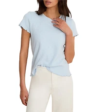 NIC + ZOE Lace Knit Crew Neck Short Sleeve Tee