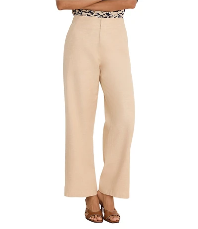 NIC + ZOE Lenox Linen-Blend Wide-Leg Pant