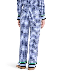 NIC + ZOE Lenox Mosaic Trimmed Wide Leg Relaxed Pants