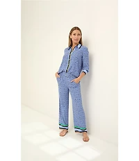 NIC + ZOE Lenox Mosaic Trimmed Wide Leg Relaxed Pants