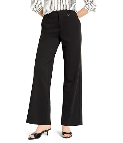 NIC + ZOE Lenox Ponte Buckle Wide Leg Pants